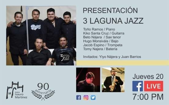 Se presenta 3 Laguna Jazz en el Teatro Isauro