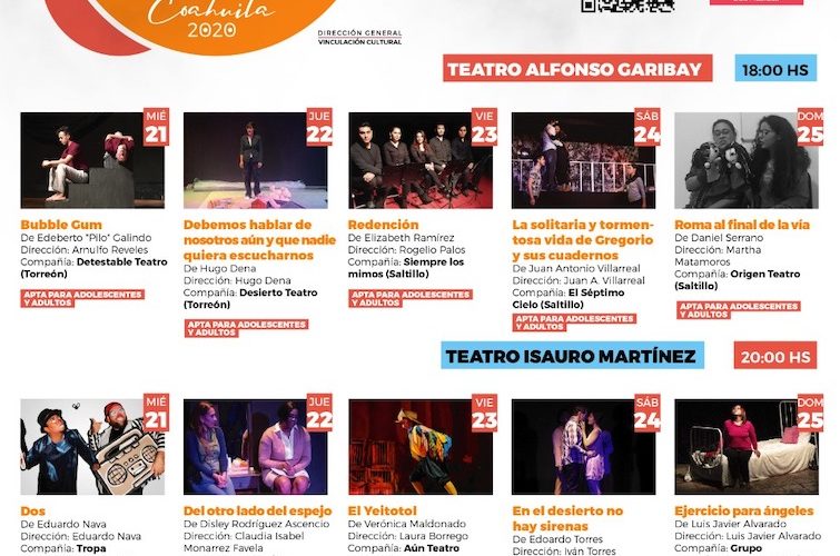 Con muestra estatal de teatro, reinicia actividad escénica